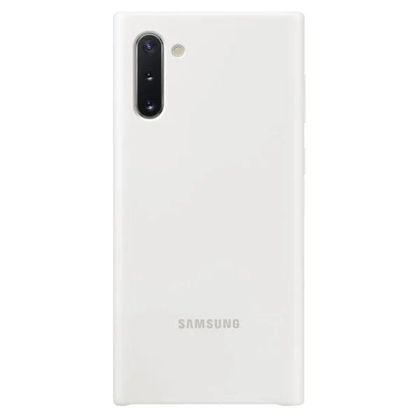 Samsung Coque Silicone Galaxy Note10 – Blanc prix le plus bas 1