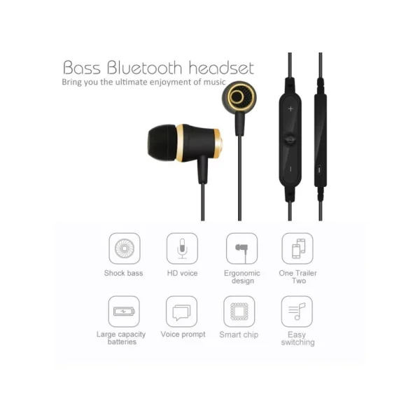 boutique pas cher Shot Ecouteurs Bluetooth Anneau Pour XIAOMI Redmi Note 5 Smartphone Sans Fi… 6