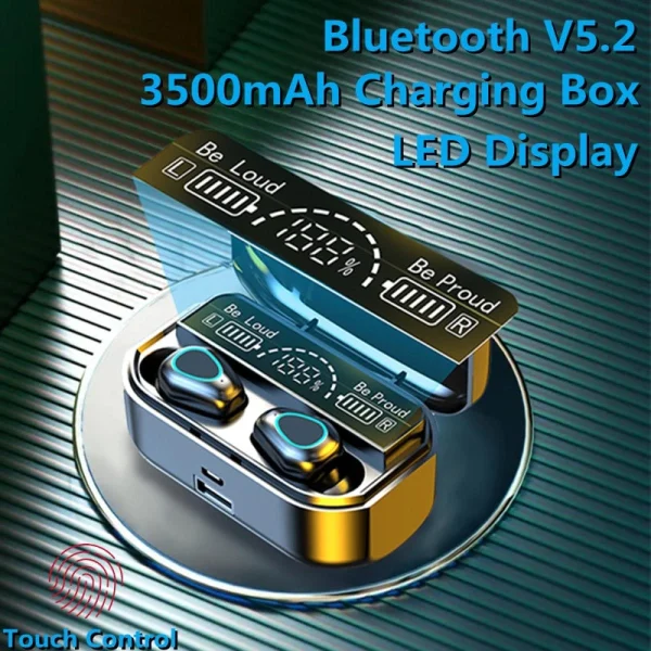 GUPBOO 2022 Nouveau TWS Bluetooth 5.2 Écouteurs Sans Fil Sport Stéréo Casq… pas cher 1