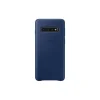 Samsung Coque Cuir Galaxy S10 Plus – Bleu Marine De super promotions disponibles 10