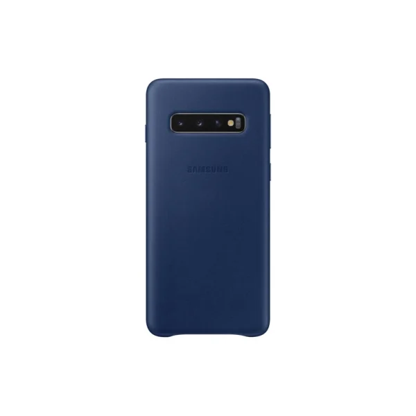 Samsung Coque Cuir Galaxy S10 Plus – Bleu Marine De super promotions disponibles 1