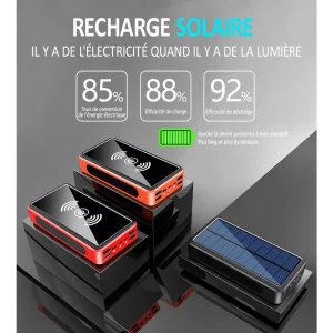 en ligne Divers Marques Batterie Externe Solaire Sans Fil Induction, 80000mAh, Pour L’extérie… 11