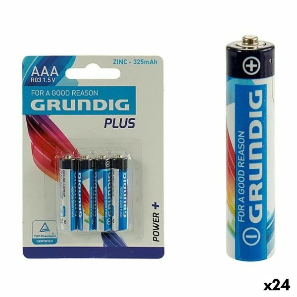 grande marque pas cher Batteries Grundig PLUS R03 AAA (24 Unités) 1