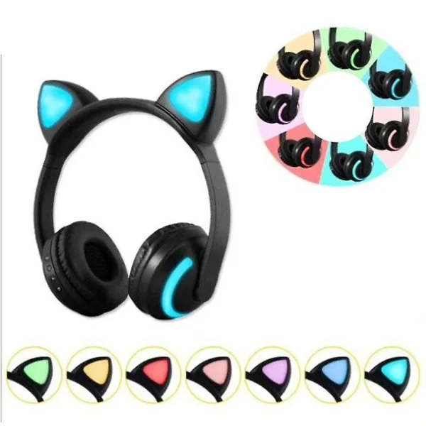 Universal Bluetooth 5.0 Casque Oreille Chat Casque Lumineux Casque Pliant 7 Chan… en ligne 1