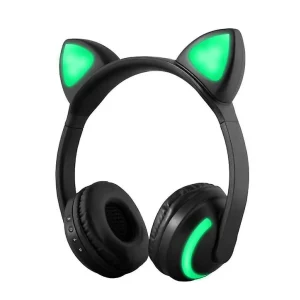 Universal Bluetooth 5.0 Casque Oreille Chat Casque Lumineux Casque Pliant 7 Chan… en ligne 8