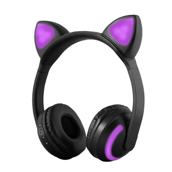 Universal Bluetooth 5.0 Casque Oreille Chat Casque Lumineux Casque Pliant 7 Chan… en ligne 4