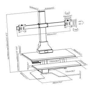 MacLean Bureau De Travail électrique, Hauteur Réglable MC-796 boutique en france 15