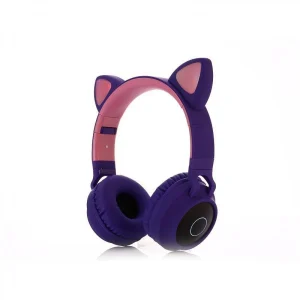 Distributeur Officiel Justgreenbox Casque D’écoute Bluetooth 5.0 Pour Chat Mignon, Mauve 15