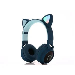 Justgreenbox Casque D’écoute Bluetooth 5.0 Pour Chat Mignon, Sky Bleu jusqu'à 13