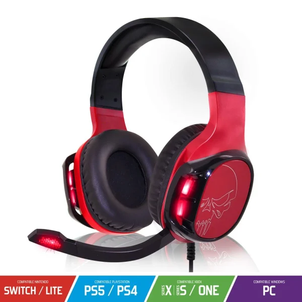 Spirit Of Gamers Casque Gamer ELITE-H60 RED Light Compatible PS4 / PS5 – XBOX SERIES … magasin pas cher 1