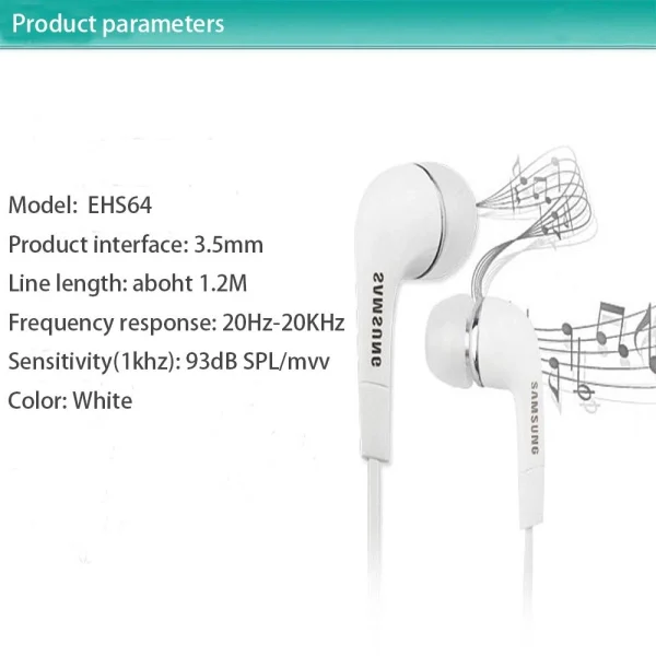 GUPBOO Casque Samsung EHS64, Casque Avec Micro Intégré, écouteurs Intra-au… magasin solde 3