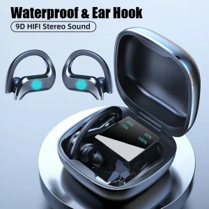 en vente Universal Casque Sans Fil Casque Bluetooth LED Sport Hifi Bouchon D’oreille 9d B… 9