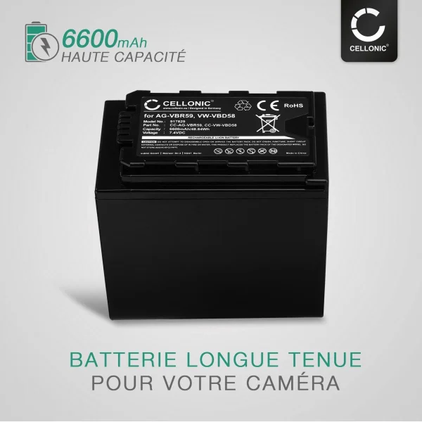 des prix incroyables CELLONIC – 2X Batterie Appareil Photo VW-VBD29 VW-VBD58 VW-VBD78 CGA-D… 3