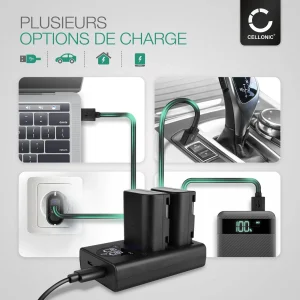 CELLONIC® Chargeur Double Compatible Avec Panasonic GH5 GH5s GH4 GH3 … REMISE allant jusqu. 11