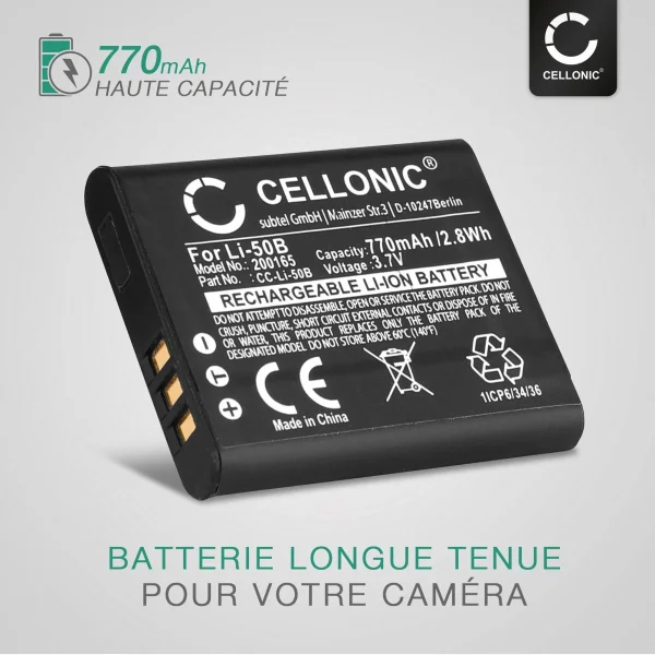 CELLONIC® Pack De 2X Batteries 770mAh Avec Station De Charge Et Prise… Neuve avec étiquette 3