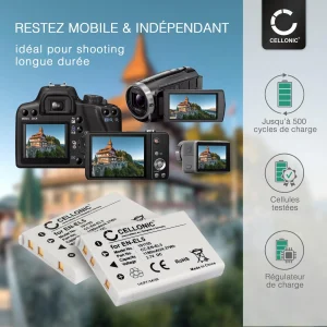 CELLONIC® Set De 2 Batteries Appareil Photo 1180mAh Et Double Chargeu… Nouvelle tendance 15