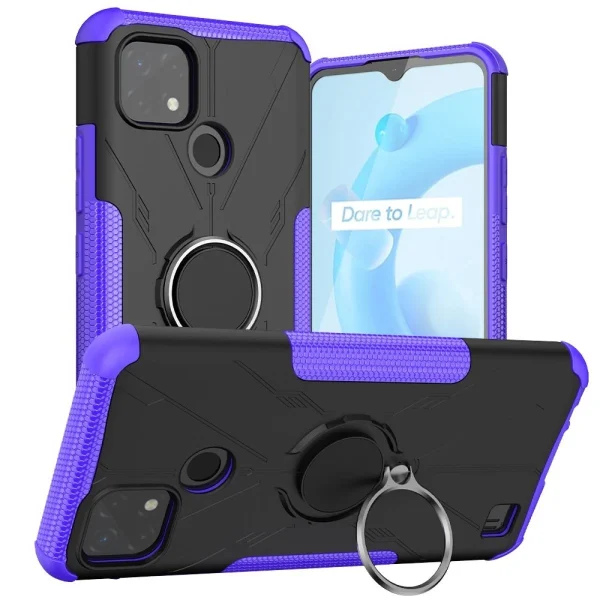 officiel Other Coque En TPU Anti-chocs Avec Béquille Pour Votre Realme C20/C21 4G – … 1