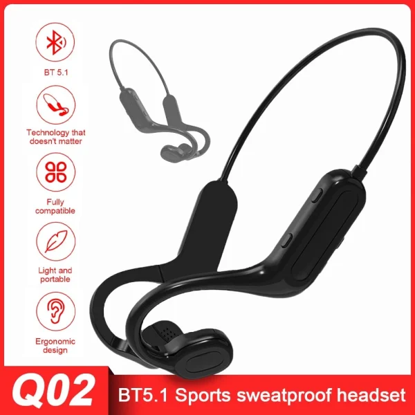 site en ligne GUPBOO Écouteurs à Conduction Osseuse, écouteurs Intra-auriculaires De Spo… 1