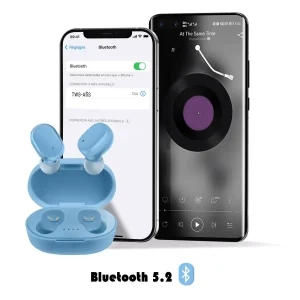 REMISE allant jusqu. Avizar Écouteurs Bluetooth 5.2 Avec Étui Bleu 13