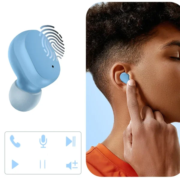 REMISE allant jusqu. Avizar Écouteurs Bluetooth 5.2 Avec Étui Bleu 6