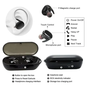 Nouvelle tendance GUPBOO Écouteurs Intra-auriculaires Nokme Y30 Sans Fil TWS Bluetooth 5.0 Hi-… 15