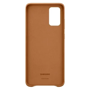 marque pas cher Samsung Coque En Cuir Pour Galaxy S20+ Marron 7