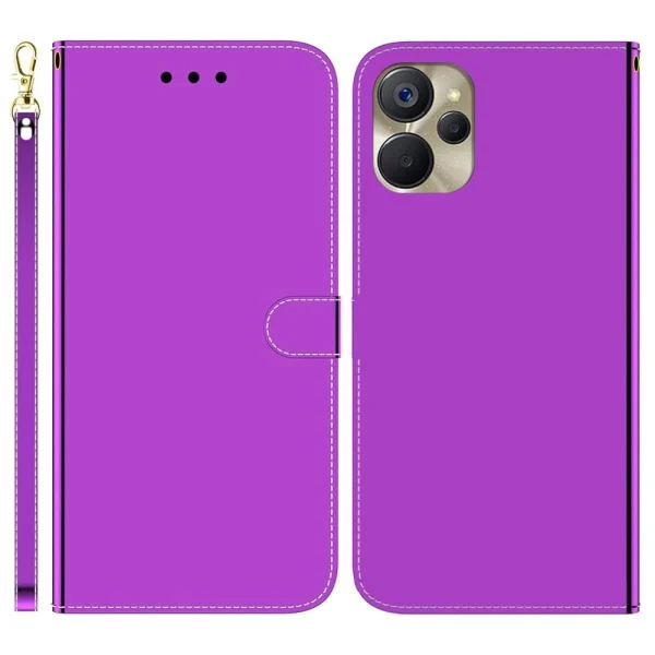 Other Etui En PU Avec Support Et Sangle Pour Votre Realme 9i 5G – Violet nouveau produit 1