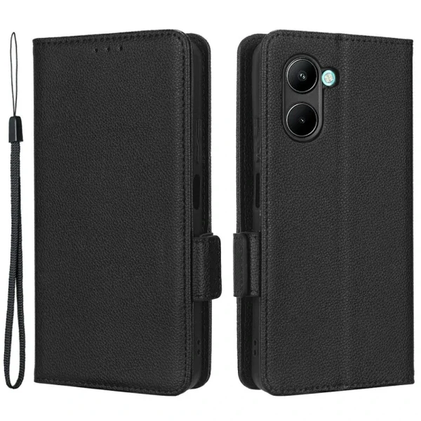 vente chaude Other Etui En PU Magnétique, Texture Litchi Avec Support Pour Votre Realme … 1