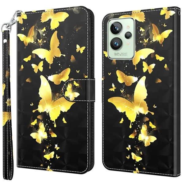 Other Etui En PU Motif 3D Coloré Avec Support Et Sangle Pour Votre Realme G… ﻿soldes 1