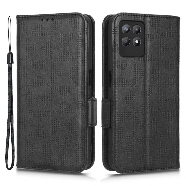 jusqu'à Other Etui En PU Motif Triangle, Antichocs Avec Support Pour Votre Realme 8i… 1