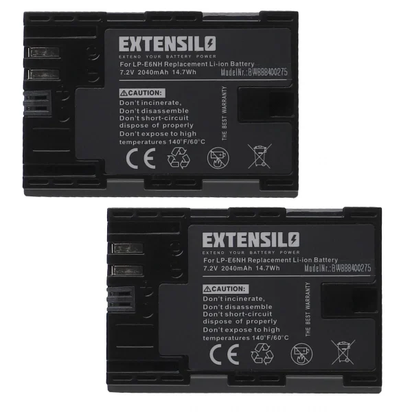 VHBW EXTENSILO 2x Batteries Compatible Avec Canon EOS 6D Mark II, 70D, 5DS … à prix promos 1