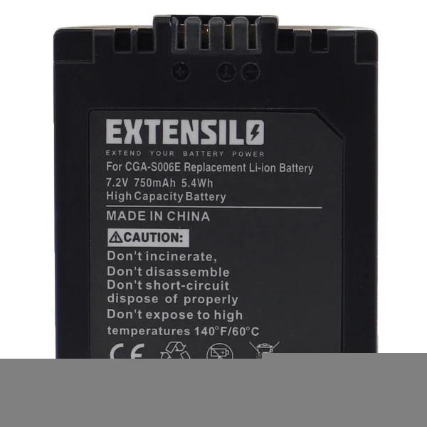 VHBW EXTENSILO 2x Batteries Compatible Avec Panasonic Lumix DMC-FZ35, DMC-F… Retour Gratuit 3