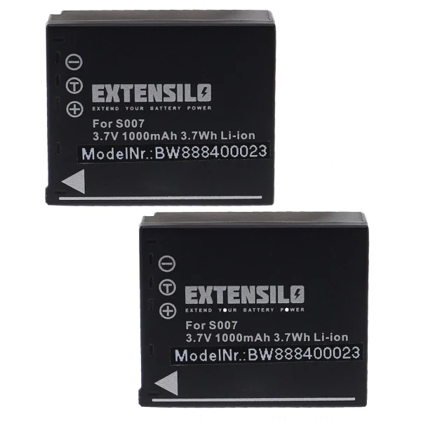 VHBW EXTENSILO 2x Batteries Compatible Avec Panasonic Lumix DMC-TZ1, DMC-TZ… soldes magasin 1