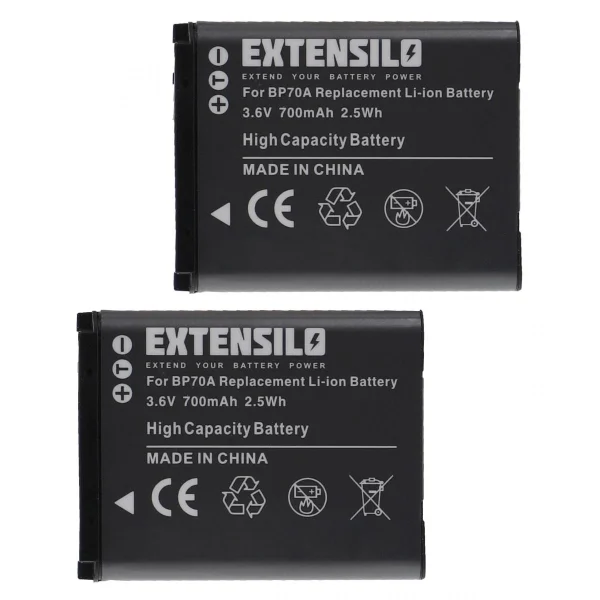 VHBW EXTENSILO 2x Batteries Compatible Avec Samsung ST66, ST70, ST76, ST77,… magasin france 1