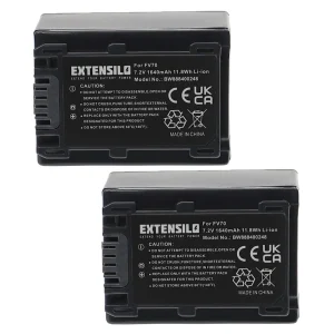 soldes luxe VHBW EXTENSILO 2x Batteries Compatible Avec Sony HDR-XR500V, HDR-XR350VE, H… 10