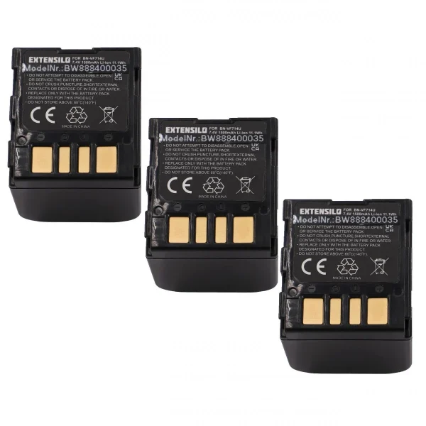 VHBW EXTENSILO 3x Batteries Compatible Avec JVC GR-D360, GR-D345, GR-D345EG… en ligne vente 1