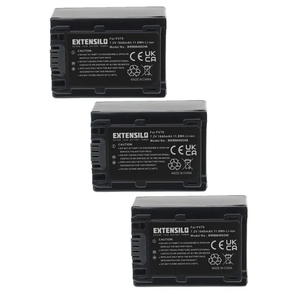 VHBW EXTENSILO 3x Batteries Compatible Avec Sony DCR-SR33E, DCR-SR32E, DCR-… boutique pas cher 5