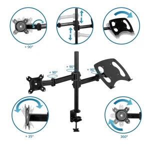 Top ventes Hjh OFFICE Fixation Pour écran VM-MH2 2-bras 13 – 32 Pouces Ordinateur Portable … 9