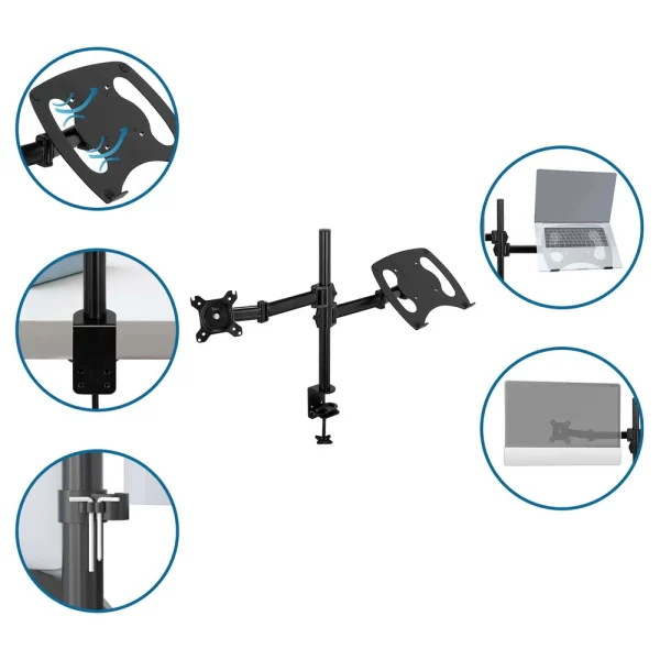 Top ventes Hjh OFFICE Fixation Pour écran VM-MH2 2-bras 13 – 32 Pouces Ordinateur Portable … 4