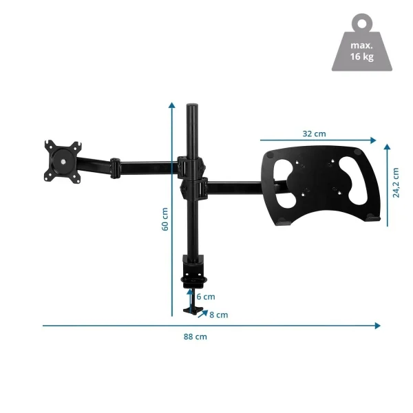 Top ventes Hjh OFFICE Fixation Pour écran VM-MH2 2-bras 13 – 32 Pouces Ordinateur Portable … 5