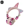 GUPBOO Mignon Licorne Filaire Casque Avec Microphone Filles Musique Stéréo … jusqu'à 7