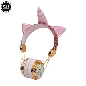 GUPBOO Mignon Licorne Filaire Casque Avec Microphone Filles Musique Stéréo … jusqu'à 9