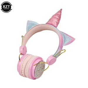 GUPBOO Mignon Licorne Filaire Casque Avec Microphone Filles Musique Stéréo … jusqu'à 11