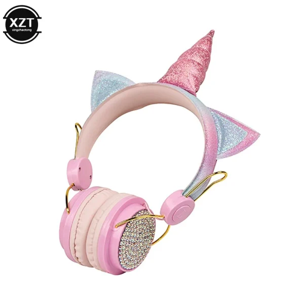 GUPBOO Mignon Licorne Filaire Casque Avec Microphone Filles Musique Stéréo … jusqu'à 4