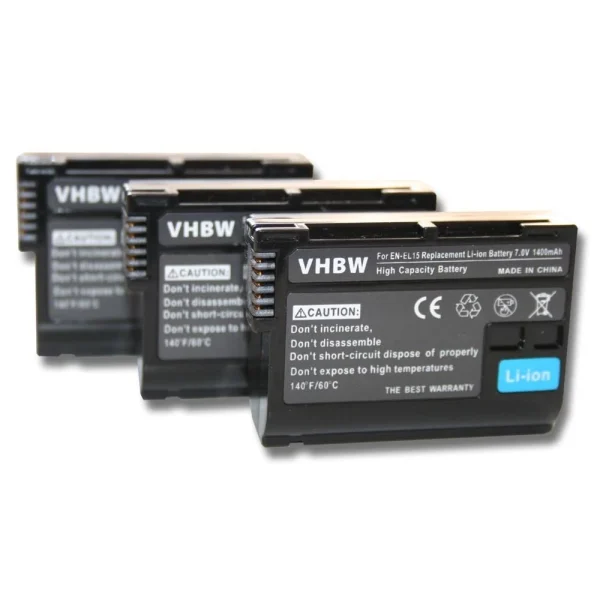 Vhbw 3x Batterie Compatible Avec Nikon D500, D600, D610, D7000, D7100,… grossiste 1