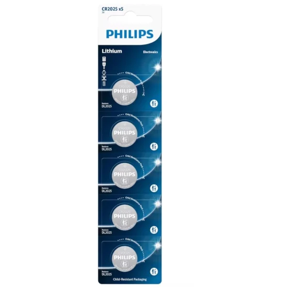 Pile Bouton Au Lithium Philips CR2025 Satisfait ou Remboursé 1