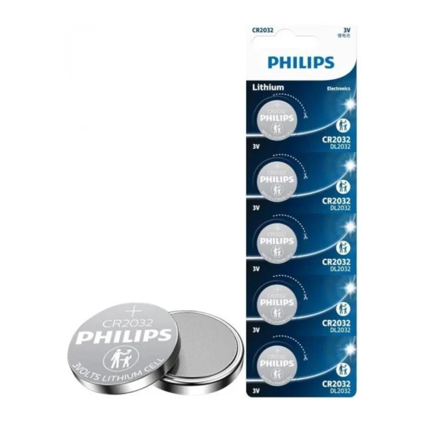 Pile Bouton Au Lithium Philips CR2032 l'unique style 1