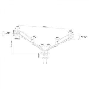 Pas Cher soldes France Support Ergonomique De Bureau INOTEK Bras Articulé DMA 220 GS 13