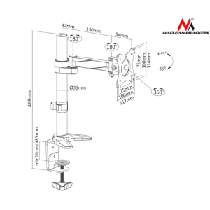 offre spéciale Support De Bureau Pour écran 13″-27″ 8kg Maclean MC-717 13