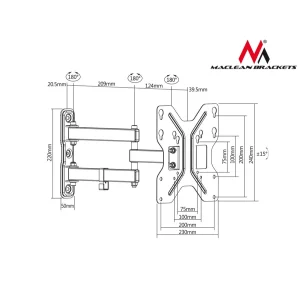 Support Mural TV LCD Maclean MC-648 LED 13-42″ 30kg VESA 200×200 l'unique style 9